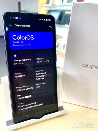 OPPO A74, 4/128 ГБ