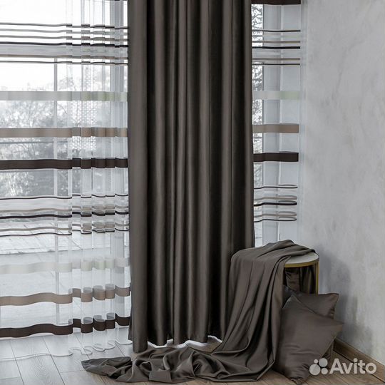 Шторы сатен Адора мускат