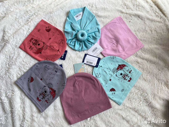 Шапка весенняя для девочки новая 46-48, 48-50