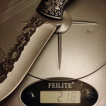 Нож, сталь углеродистая, Фултанг, ножны