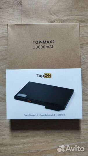 Внешний аккумулятор TOP-MAX2 30000mAh новый