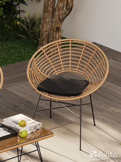 Стул Bergenson Bjorn Vetle Round, ротанг