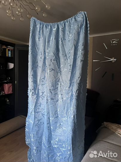 Шторы голубые 2 шт