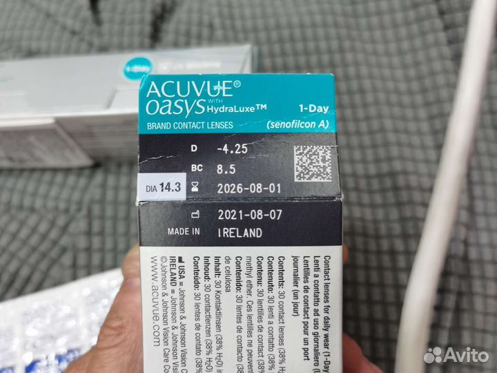 Линзы контактные acuvue oasys 1 day