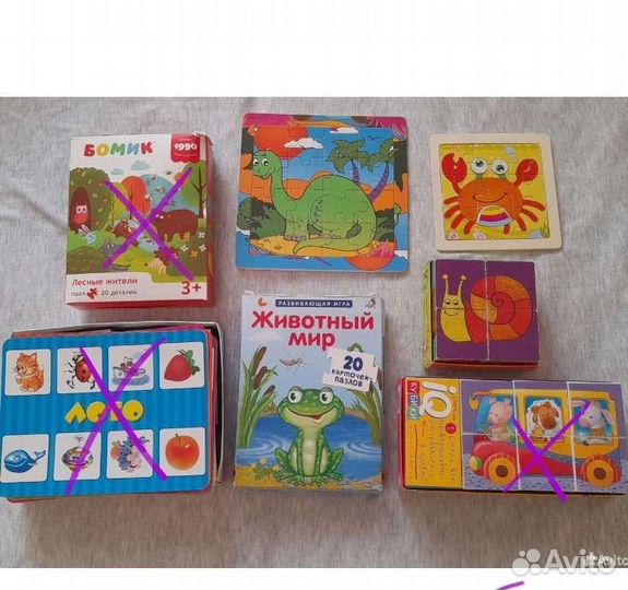 Кубики, пазлы детские