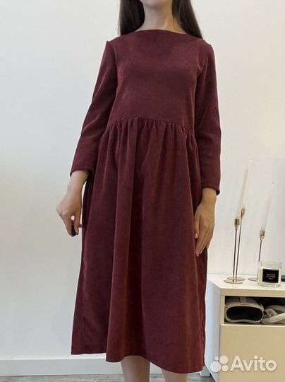 Платье 2novyh миди из микровельвета XS