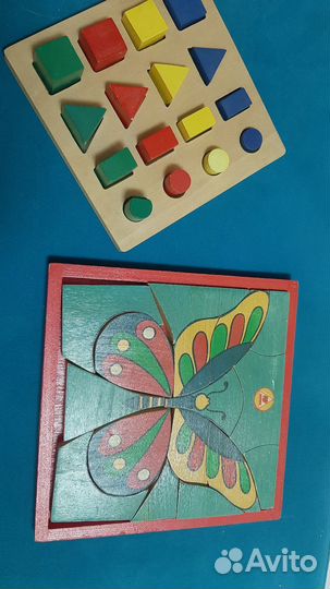 Азбука и цифры, фигуры (дерево, магнитные)