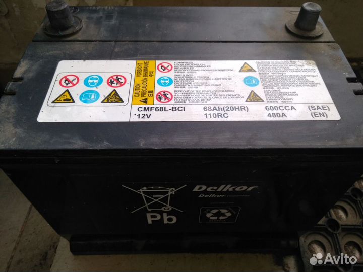 Аккумулятор 68 Ач бу Delkor cmf68l-BCI