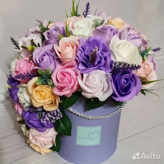 Букет из мыльных роз