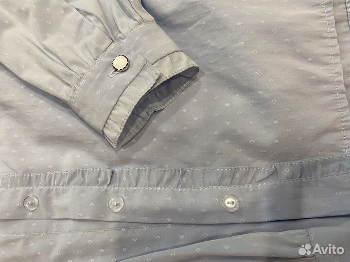 Рубашка голубая для девочки 152