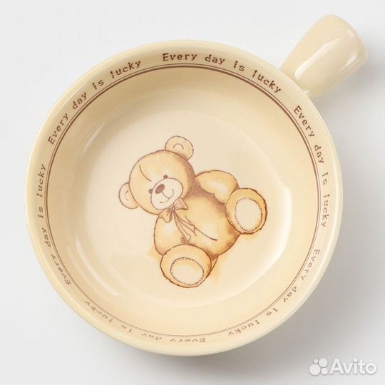 2 шт. Кокотница керамическая 'Мишка', 550 мл, цвет