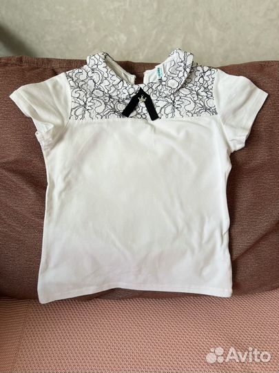 Блузка школьная с коротким рукавом 146