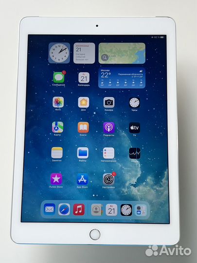 iPad Air 2 64GB Wi-Fi + LTE Cellular, Silver, акб