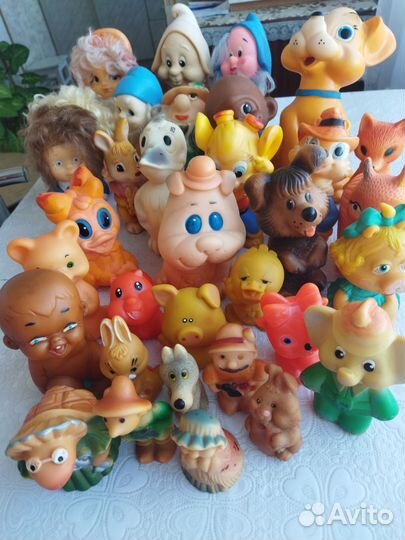 Игрушки резиновые времён СССР, мультяшные