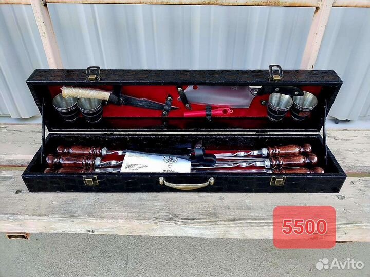 Шашлычный набор. Подарочный набор шампуров