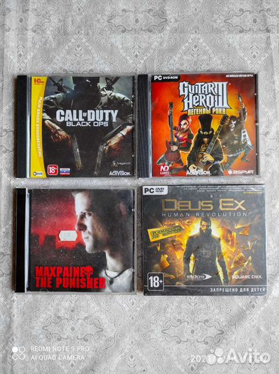 Компьютерные игры на DVD и CD дисках новые б.у