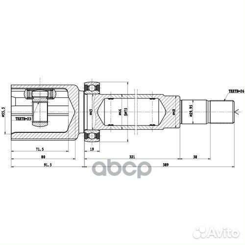 Шрус внутренний перед прав Z87934R Zikmar