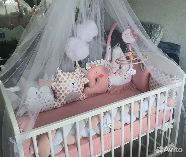 Балдахин в кроватку с держателем