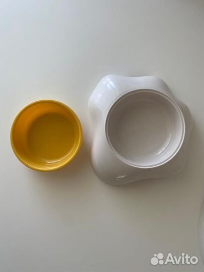 Миска для кошек и собак двойная набор 2 шт