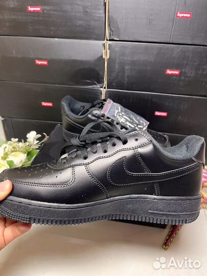 Nike air Force 1 x Supreme черные оригинал