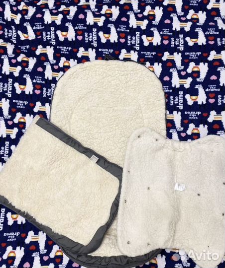 Меховой конверт в коляску и муфта Markus