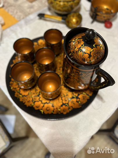 Набор хохлома кувшин