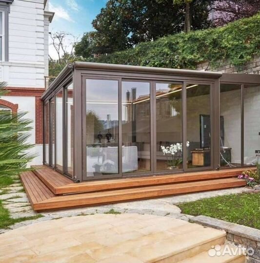 Навес,Зимний сад,Перголы,Маркизы,Остекление,Шторы