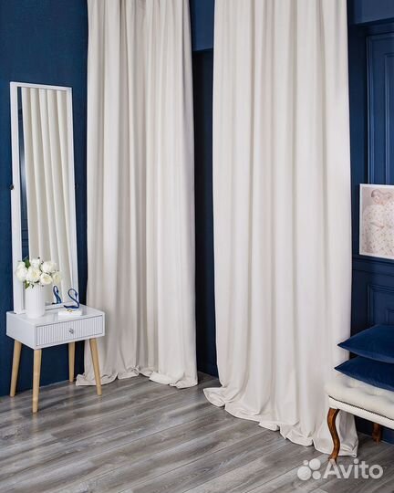 Шторы бархат Беллиссимо Пломбир