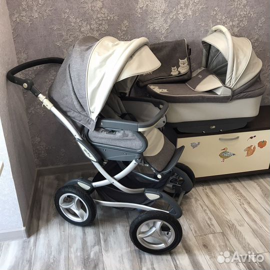 Коляска 2 в 1 эко кожа