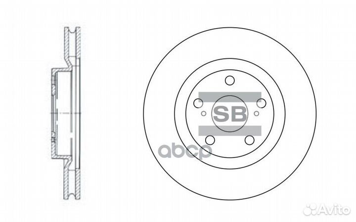 Диск тормозной передний SD4021 Sangsin brake