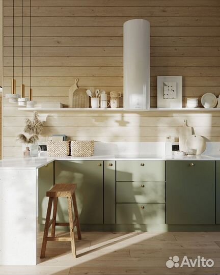 Кухня светлая Кухонный гарнитур