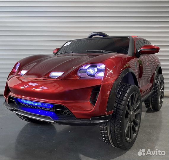 Электромобиль Porshe красный металлик