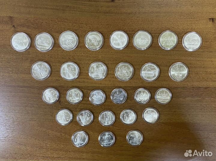 Набор монет «Олимпиада 80» серебро