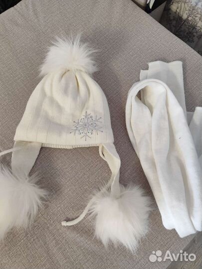 Зима шапка и шарф на 2-4 г