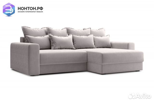 Диван угловой тик-так Омега бежевый