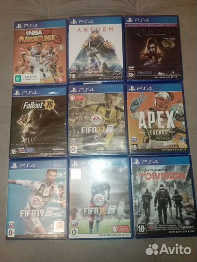 Диски на Xbox 360, PS 4, Xbox One