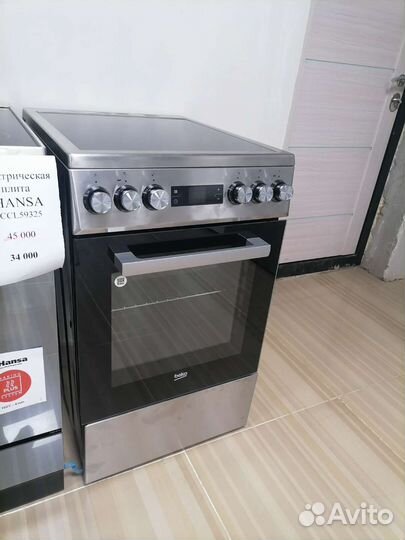 Электрическая плита новая стеклокерамика серая