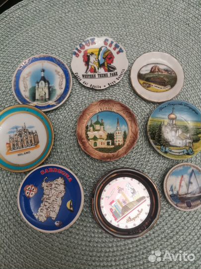 Магниты на холодильник. Тарелочки, керамика