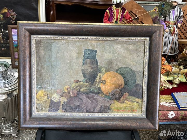 Картина натюрморт худ. неклюенко 1950г