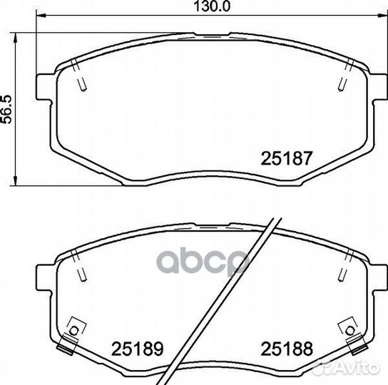 Колодки тормозные дисковые перед NP6158 NIS