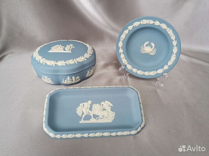 Цена за 3 шт Blue Jasper Wedgwood Виджвуд Англ