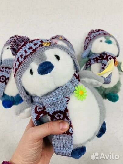 Пингвин в шапочке. Мягкая игрушка 20см