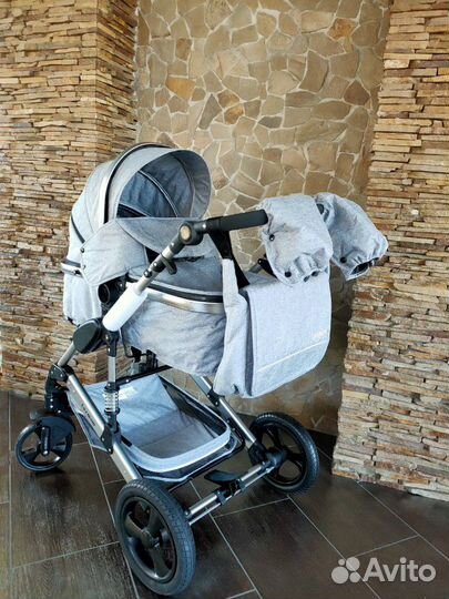 Коляска Трансформер 2в1 (серая полный комплект)