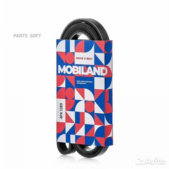 Mobiland 501241389 Ремень 4PK1389 (epdm) для а/м t
