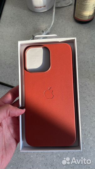 Кожаный чехол для iPhone 14 promax c magsafe