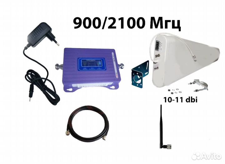 Комплект усиления сотового сигнала №2 GSM 900-2100