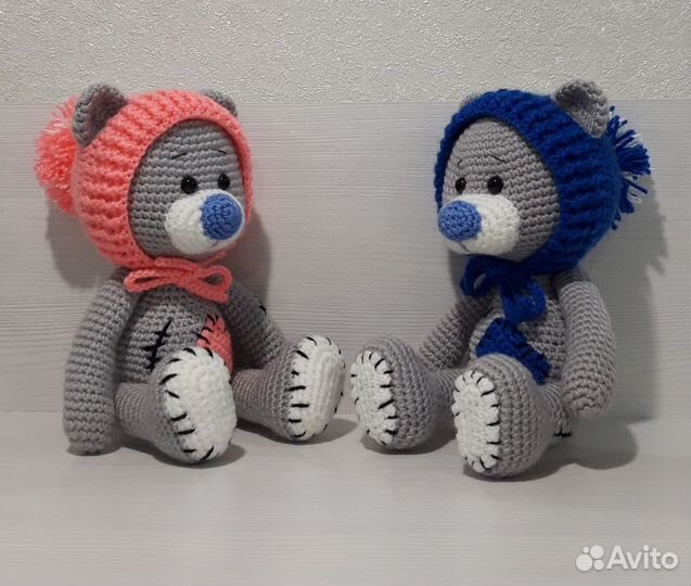 Вязаная игрушка Мишка Тедди