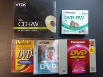 CD, DVD-диски TDK, sony, panasonic