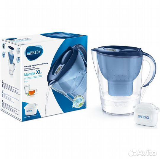 Фильтр для воды Brita Marella XL memo MX+ Синий