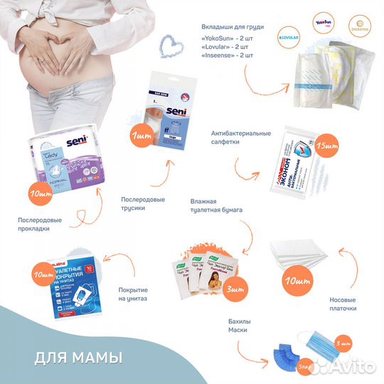 Матовая сумка в роддом + 24 предмета. Comfort